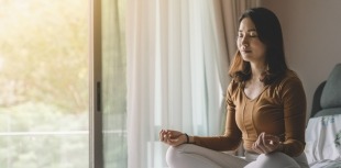 person meditating