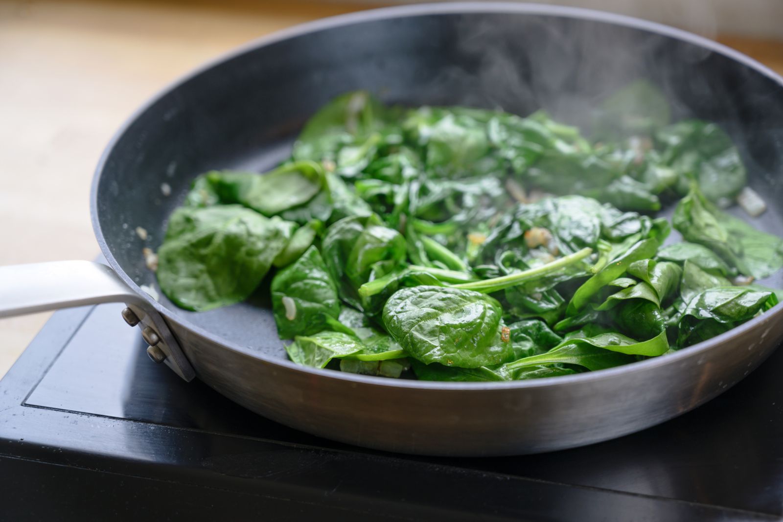Sauteing Spinach