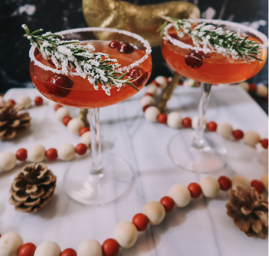 Low Carb Holiday Cranberry Mimosa Cocktail Recipe