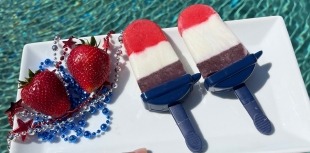 Red, white, and blue popsicles