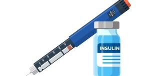 An insulin pen and vial 